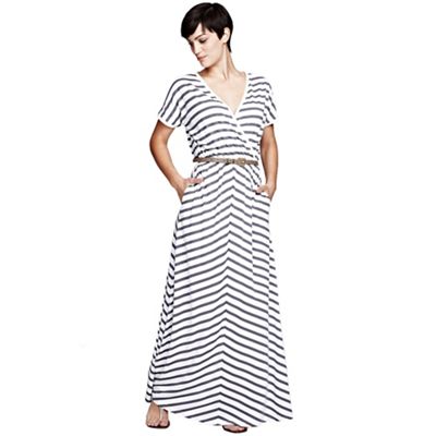 HotSquash Grey Striped Maxi Dress in CoolFresh fabric